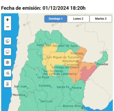 aleerta por tormentas fuertes