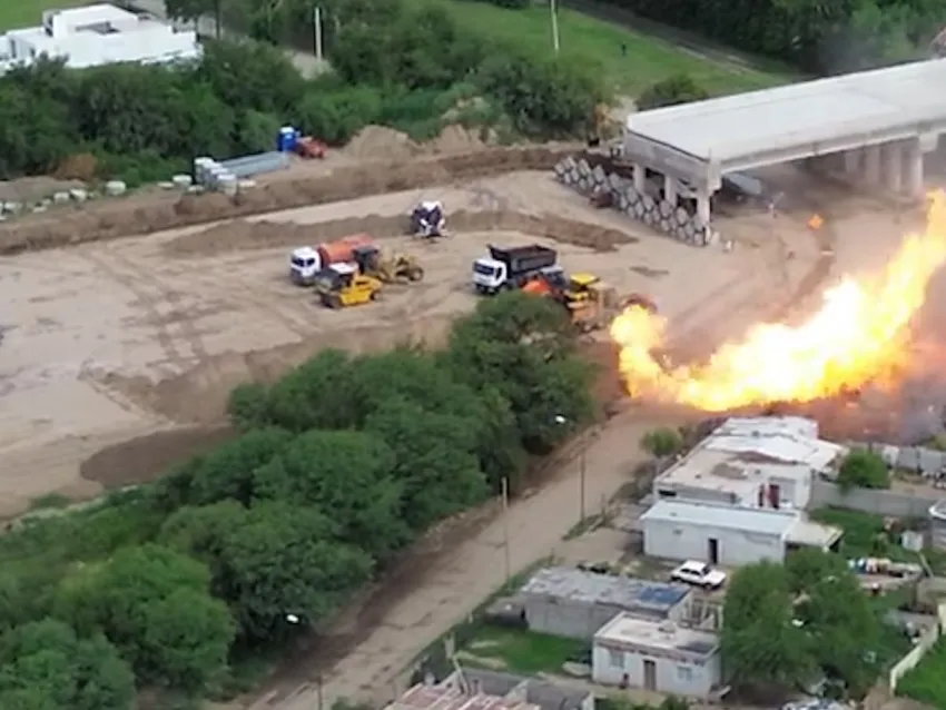 Explotó un gasoducto en Córdoba