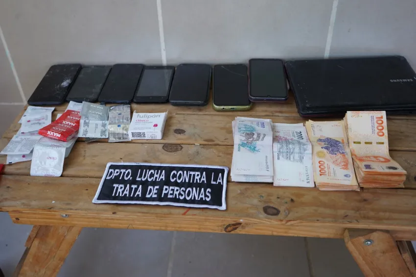 Elementos secuestrados en el allanamiento