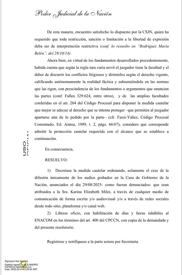 prohiben audio