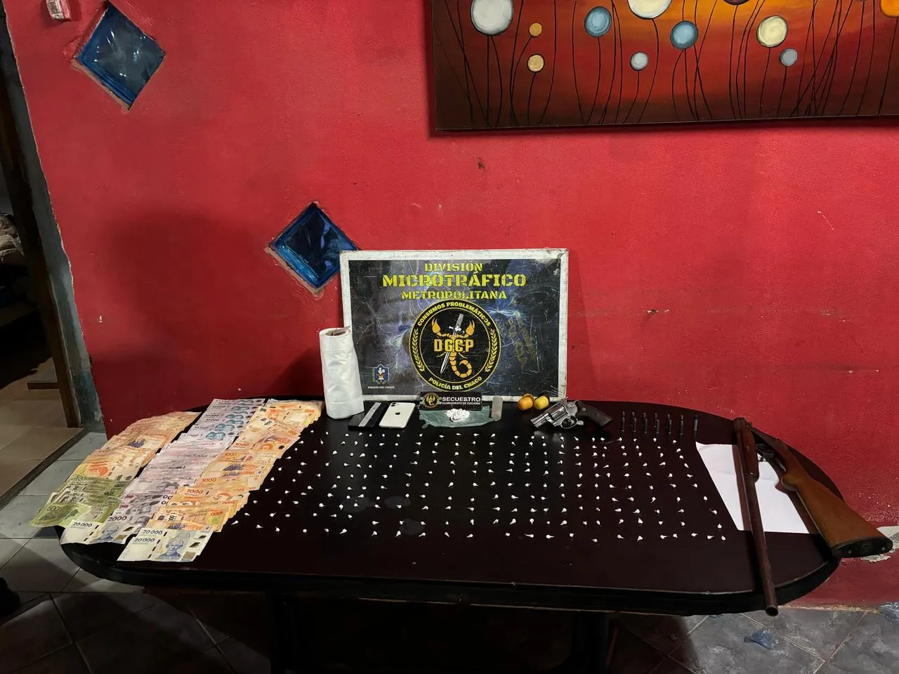 drogas,armas y plata