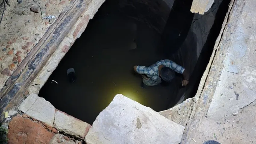 rescataron a un hombre que cayó a un aljibe