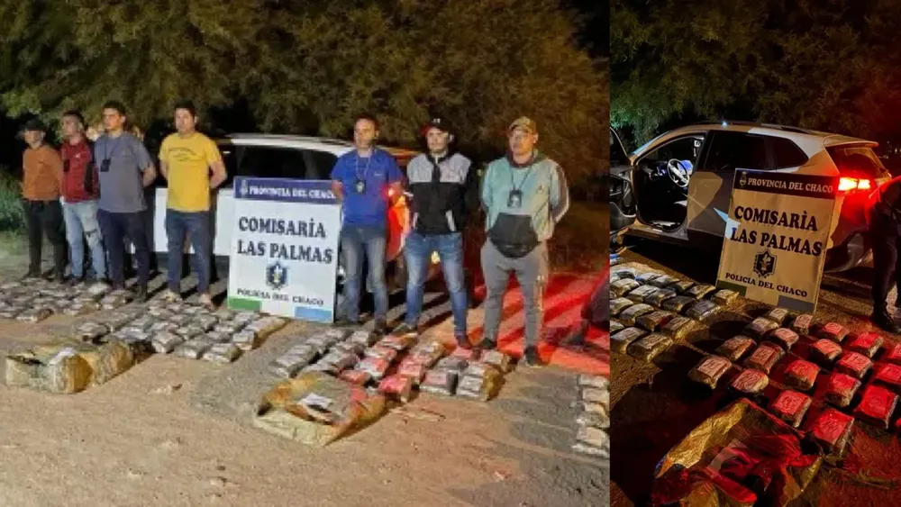 secuestraron más de 200 kilos de marihuana