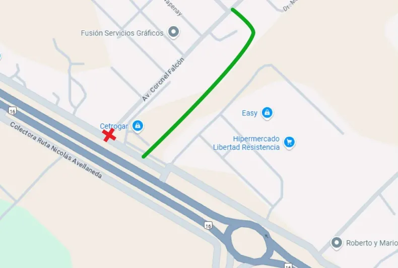 transito esta restringido