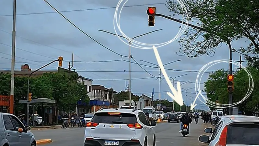 conductores cruzan en rojo