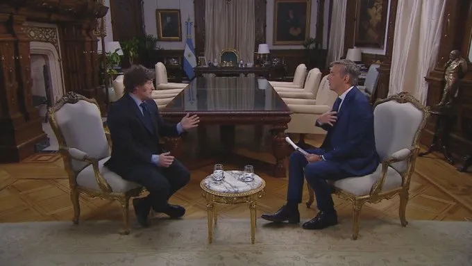Milei en entrevista de tv