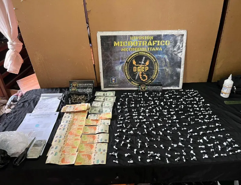 tras un allanamiento, secuestraron droga y dinero
