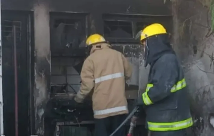 Incendio accidental en una vivienda.