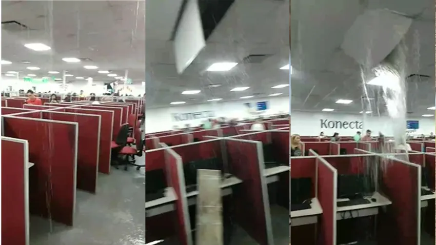 Call center volvió a indundarse por la lluvia